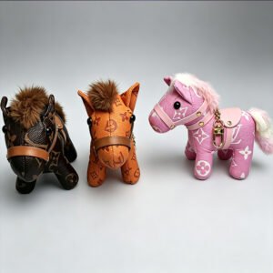 Fashion Studded Faux Leather Bag Charm