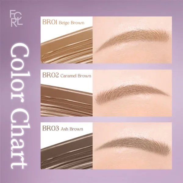 lightweight eyebrow gel color code