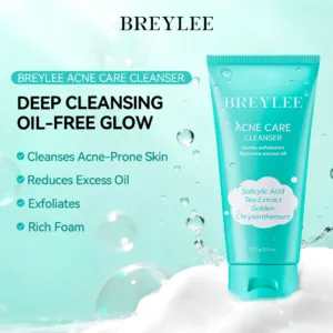 BREYLEE Facial Cleanser 100g - Gentle Deep Cleansing, Brighten, Fade Acne Scars, Rich Foam for All Skin Types