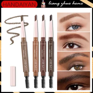 HANDAIYAN Ended Eyebrow Pencil Waterproof Make Up Long Lasting No Blooming Rotatable Triangle Eye Brow Tattoo