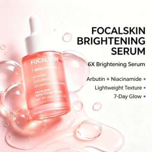 FOCALSKIN Brightening Serum 30ml | 6X Brightening Formula, Fade Dark Spots & Acne Marks, Improve Dull Yellow Skin, Suitable for Sensitive Skin ប្រើបាន 7 ថ្ងៃ ស្បែកភ្លឺថ្លាច្បាស់ភ្នែក