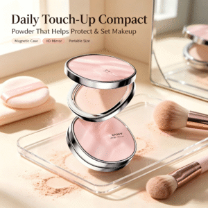 portable clear sunscreen setting powder compact