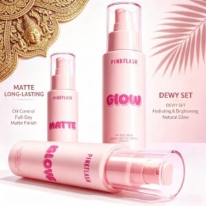 PINKFLASH PF-F32 Setting Spray, Matte Oil Control, Dewy Hydrating, Waterproof & Sweatproof, Long-Lasting Makeup Setting