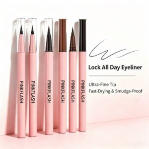 PINKFLASH PF-E01 Lock All Day Eyeliner B01, Ultra-Fine Tip, Fast-Drying, Smudge-Proof, Waterproof & Sweatproof