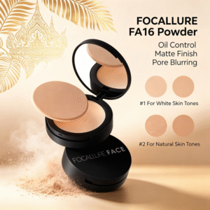FOCALLURE FA16 Powder #1 & #2, Ultra Fine Oil-Control Powder, Matte Finish, Pore Blurring, Waterproof & Sweatproof