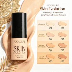 FOCALLURE Skin Evolution Fluid Foundation FA30, Lightweight & Breathable, Long-Wearing & Sweat-Resistant, Soft-Focus Finish