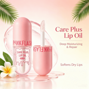 PINKFLASH PF-L12 Care Plus Lip Oil, Moisturizing Repair, Reduce Lip Lines, Glass Glow Finish, Non-Sticky