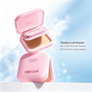 PINKFLASH Flawless Lock Powder PF-F34, Soft Focus Setting Powder, Oil Control, Waterproof & Sweatproof, Long-Lasting, #NU01 #NU02