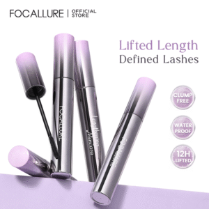 FOCALLURE Lengthening Mascara BK01 FA-E66, Lifted Length, Curling & Setting, Waterproof & Sweatproof, No Clumps